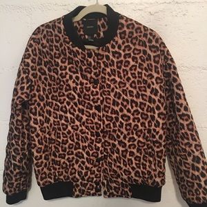Perfect cheetah print bomber jacket - S